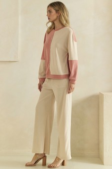 ETA 08/10/26 - Raw Edge Colorblock Soft Corduroy Relaxed Set style 3