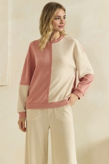 ETA 08/10/26 - Raw Edge Colorblock Soft Corduroy Relaxed Set style 4