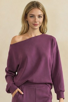 ETA 09/04/26 - Sofie Soft Draped Off The Shoulder Pullover Top