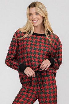 Women’s Christmas Holiday Hues Loungewear Top style 4