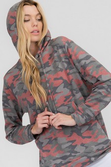 Women’s Soft Washed Vintage Camo Print Hoodie style 3