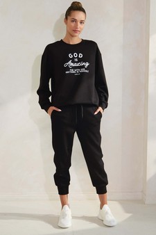 Women's God Is Amazing Ultra Comfy Pullover Sweatshirt (Open Pack) style 4