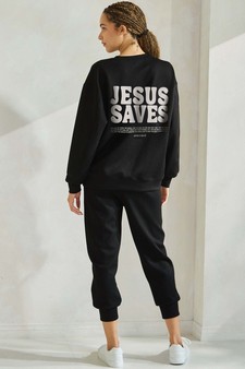 Women's Jesus Saves Ultra Comfy Jogger Set