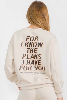 ETA 11/28/25 - Women's God Has A Plan Ultra Comfy Pullover Sweatshirt (Open Pack)