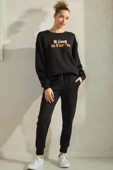 Women's If God Is For Us Ultra Comfy Pullover Sweatshirt (Open Pack) style 4