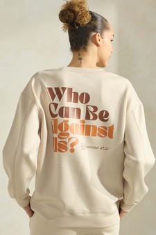 Women's If God Is For Us Ultra Comfy Pullover Sweatshirt (Open Pack) style 2