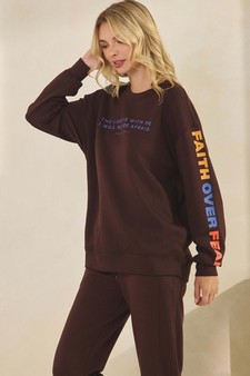 Women's Faith Over Fear Ultra Comfy Jogger Set style 3