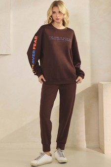 Women's Faith Over Fear Ultra Comfy Jogger Set style 5