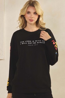 Women's Faith Over Fear Ultra Comfy Pullover Sweatshirt (Open Pack) style 4