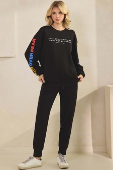 Women's Faith Over Fear Ultra Comfy Pullover Sweatshirt (Open Pack) style 5