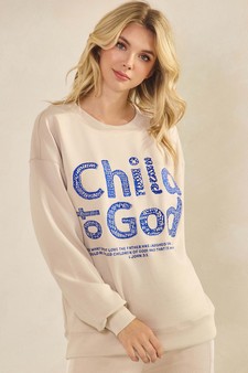 Women's Child Of God Ultra Comfy Pullover Sweatshirt (Open Pack) style 4