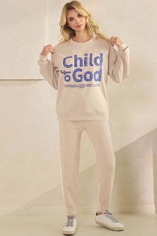 Women's Child Of God Ultra Comfy Pullover Sweatshirt (Open Pack) style 5
