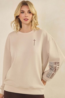 Women's Set Your Minds On Things Above Ultra Comfy Pullover Sweatshirt (Open Pack) style 4