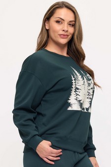 Women's Frosted Pines UltraComfy Graphic Sweatshirt (Open Pack) style 3