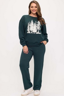 Women's Frosted Pines UltraComfy Graphic Sweatshirt (Open Pack) style 5