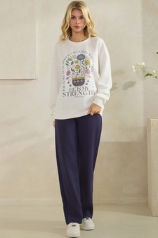 ETA 12/25/25 - Women's He is my Strength Ultra Comfy Pullover Sweatshirt (Open Pack) style 5