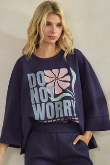 Women's Do Not Worry Ultra Comfy Pullover Top (Open Pack) style 4