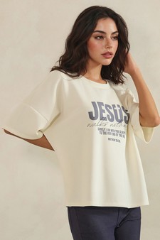 ETA 04/30/26 Jesus Walks with Me Thin Modal Graphic Relaxed Tee (Open Pack) style 3