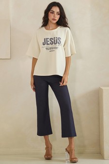 ETA 04/30/26 Jesus Walks with Me Thin Modal Graphic Relaxed Tee (Open Pack) style 5