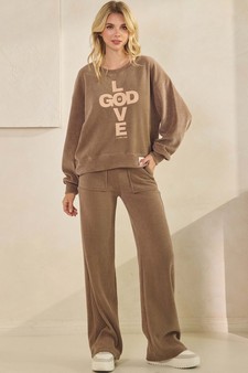ETA 08/14/25 Women's God Is Love Corduroy Pullover Sweatshirt (Open Pack) style 5