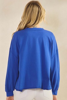Women's Bird in Flight Graphic Long Sleeve Cotton Top style 2