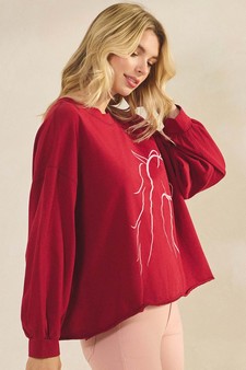 Women's Spirited Horse Graphic Long Sleeve Cotton Top style 3