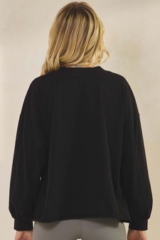 ETA 09/02/25 - Women's Done in Love Graphic Long Sleeve Cotton Top (XXL only) style 2