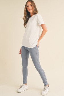 Women’s Plain Crewneck Cotton T-shirt style 3