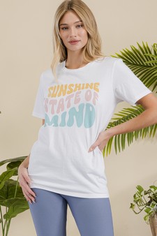 Women's "Sunshine State of Mind" Cotton Graphic T-Shirt