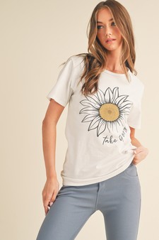 Women's "Take It Easy" Cotton Graphic T-Shirt