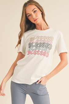 Women's "Blessed" Cotton Graphic T-Shirt