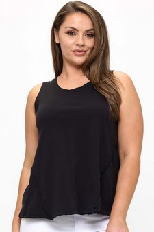 The Classic Soft Cotton Raw Edge Top style 4