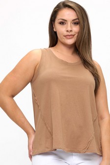 The Classic Soft Cotton Raw Edge Top style 4