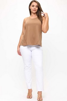 The Classic Soft Cotton Raw Edge Top style 5