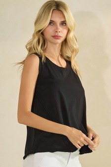 The Classic Soft Cotton Raw Edge Top style 3