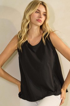 The Classic Soft Cotton Raw Edge Top style 4
