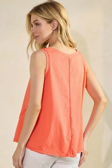 The Classic Soft Cotton Raw Edge Top style 2