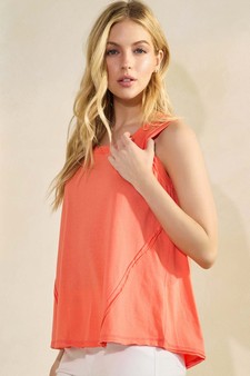The Classic Soft Cotton Raw Edge Top style 3