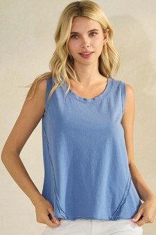 The Classic Soft Cotton Raw Edge Top style 4