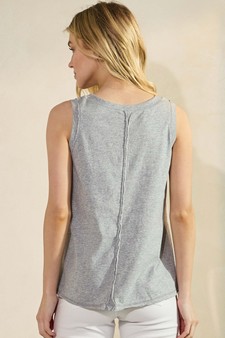 The Classic Soft Cotton Raw Edge Top style 2