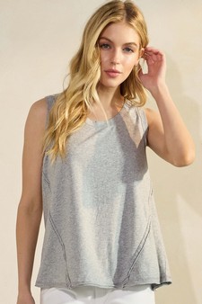 The Classic Soft Cotton Raw Edge Top style 4