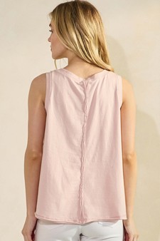 The Classic Soft Cotton Raw Edge Top style 2