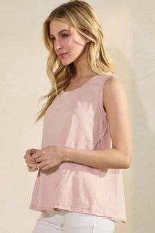 The Classic Soft Cotton Raw Edge Top style 3