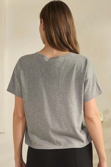Soft and Relaxed Cotton Crewneck cropped Tee style 2