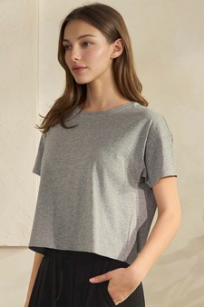 Soft and Relaxed Cotton Crewneck cropped Tee style 3