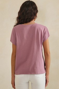 ETA 04/30/26 - Split Neck Button Accent Premium Cotton Top (XL only) style 2