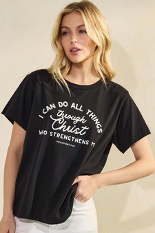 I Can Do All Things Graphic Cotton T-Shirt (XXL only) style 2