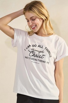 I Can Do All Things Graphic Cotton T-Shirt (XXL only) style 2