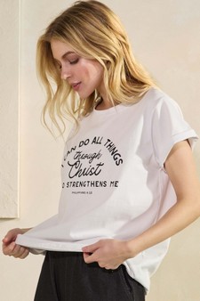I Can Do All Things Graphic Cotton T-Shirt (XXL only) style 4