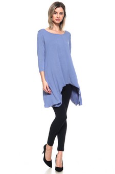 Asymmetrical Hemline Tunic Top style 4